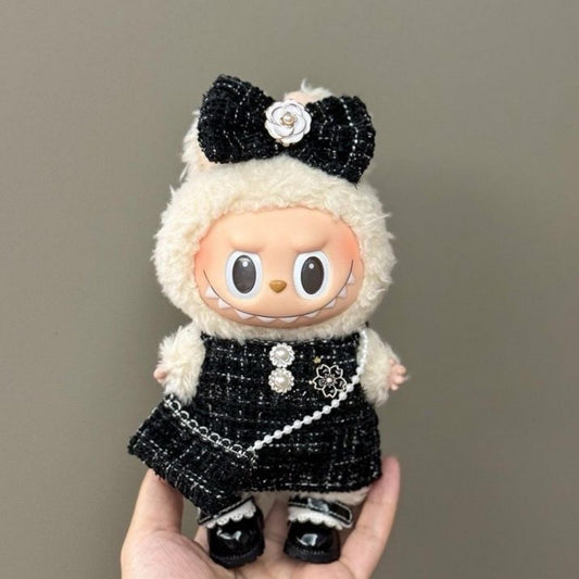 【Doll Outfit】Universal cute dress set for 17cm Labubu Generation 1 & 2 figures –  shoes not included, perfect for adorable styling.